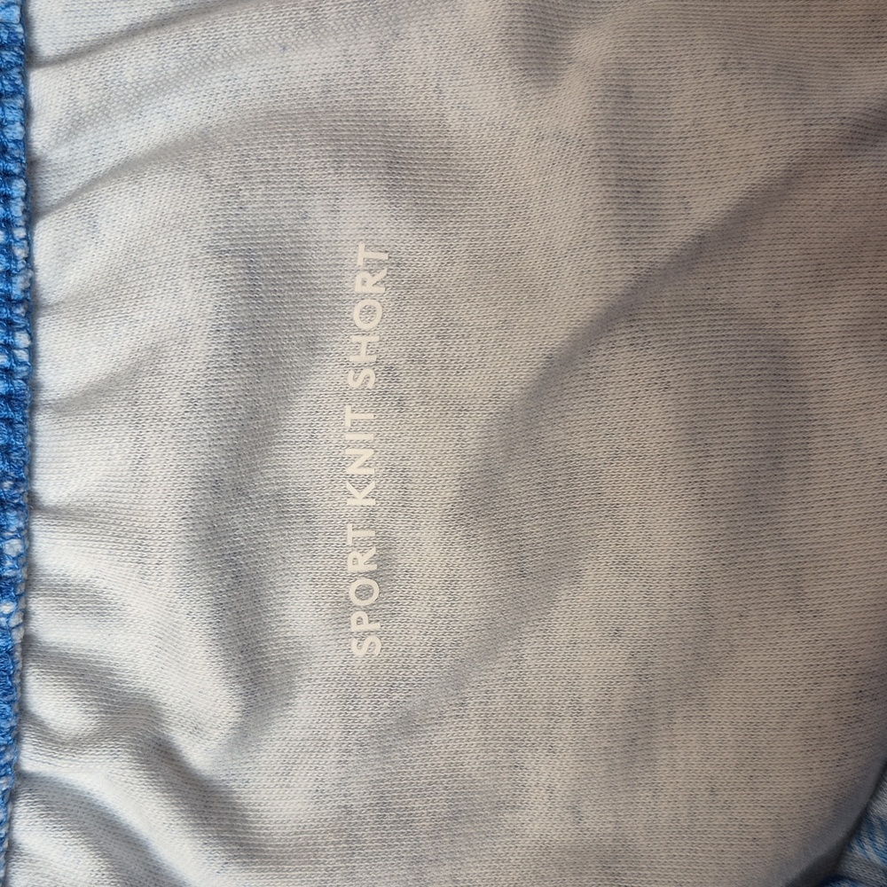 NWOT Lands' End Blue Gingham Floral Sport Knit Shorts W Pockets SZ Large Petite - Picture 9 of 11